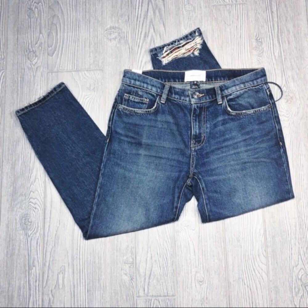 Current/Elliott NEW ripped & patched boyfriend jean size 26